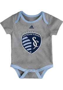 Sporting Kansas City Baby Grey Go To Squad Short Sleeve One Piece