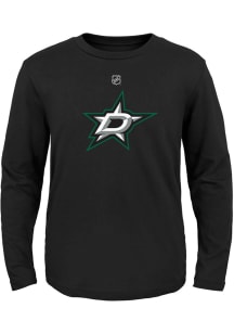 Dallas Stars Youth Black Primary Logo Long Sleeve T-Shirt