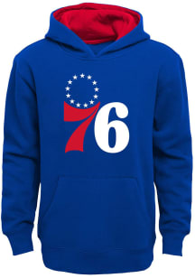 Philadelphia 76ers Boys Blue Prime Long Sleeve Hooded Sweatshirt