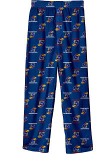 Kansas Jayhawks Boys Blue All Over Sleep Pants