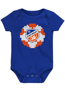 FC Cincinnati Baby Blue 8-Bit Sport Short Sleeve One Piece