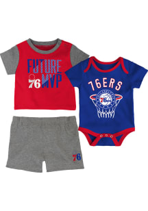 Philadelphia 76ers Infant Blue Numbers Set Top and Bottom