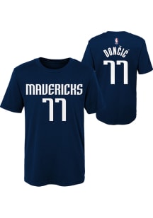 Luka Doncic  Dallas Mavericks Boys Navy Blue Name Number Short Sleeve T-Shirt