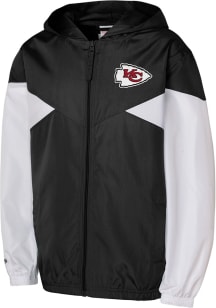 Mitchell and Ness Kansas City Chiefs Youth Black Lt Wgt Windbreaker Light Weight Jacket