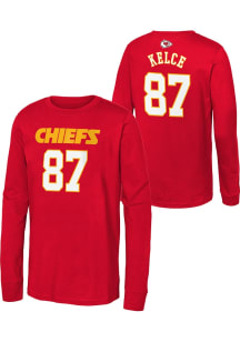 Travis Kelce Kansas City Chiefs Youth Red Flat Third NN Player Tee