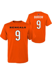 Joe Burrow Cincinnati Bengals Youth Orange Mainliner NN Player Tee