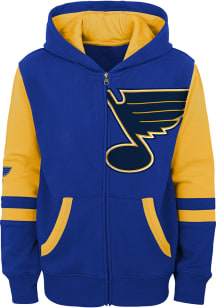 St Louis Blues Toddler Faceoff Long Sleeve Full Zip Sweatshirt - Blue
