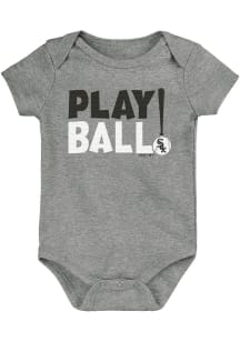 Chicago White Sox Baby Grey Heather Player Short Sleeve One Piece