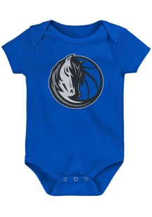 Dallas Mavericks Baby Blue Circle Ball Short Sleeve One Piece