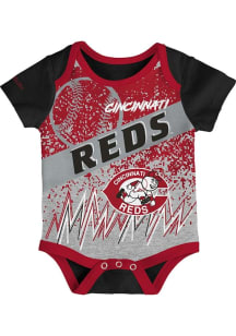 Mitchell and Ness Cincinnati Reds Baby Red End to End Short Sleeve One Piece