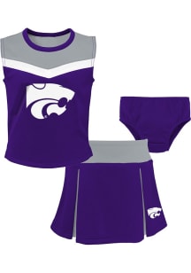 K-State Wildcats Girls Purple Spirit Cheer 2PC Power Cat Cheer Set