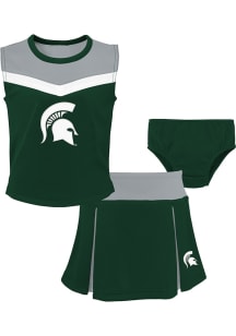 Michigan State Spartans Girls Green Spirit Cheer 2PC Cheer Set