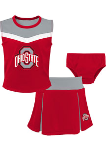 Ohio State Buckeyes Girls Red Spirit Cheer 2PC Cheer Set
