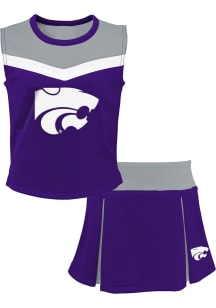 K-State Wildcats Girls Purple Spirit Cheer 2PC Set Cheer