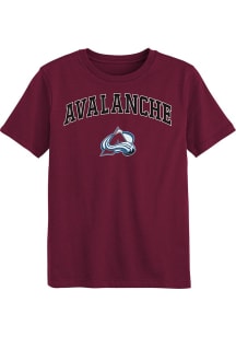Colorado Avalanche Boys Maroon Arched Logo Short Sleeve T-Shirt