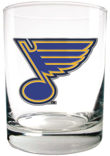 St Louis Blues 14oz Emblem Rock Glass - Blue