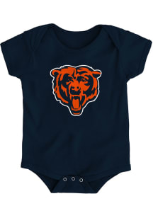 Chicago Bears Baby Navy Blue Primary Logo Style Short Sleeve One Piece