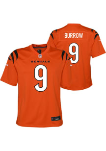 Joe Burrow Cincinnati Bengals Youth Orange Nike Game Alt Football Jersey