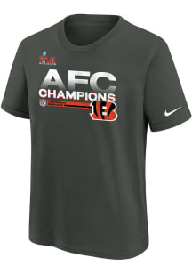 Nike Cincinnati Bengals Youth Anthracite SBLVI Trophy Conf Champs Short Sleeve T-Shirt