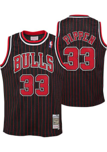 Scottie Pippen  Mitchell and Ness Chicago Bulls Youth Swingman Alt Black Basketball Jersey