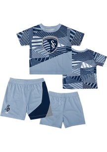 Sporting Kansas City Toddler Light Blue Kick Off Set Top and Bottom