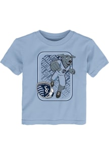 Blue  Outer Stuff Sporting Kansas City Toddler Light Blue Mascot Short Sleeve T-Shirt