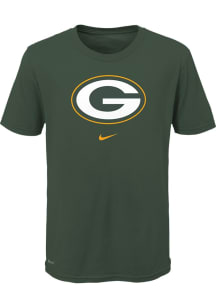 Nike Green Bay Packers Youth Green Primary Logo Short Sleeve T-Shirt