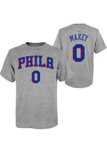 Tyrese Maxey Philadelphia 76ers Youth Grey Flat NN Player Tee