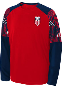 Team USA Youth Navy Blue Womens National Team Gridiron Long Sleeve T-Shirt