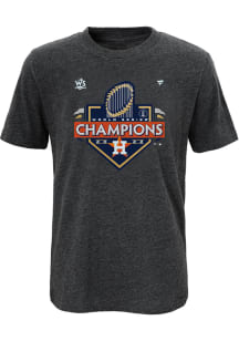 Houston Astros Youth Charcoal 2022 World Series Champions LR Short Sleeve T-Shirt
