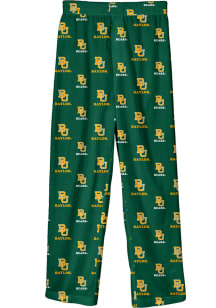 Baylor Bears Youth Green All Over Logo Design Sleep Pants