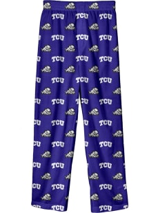 TCU Horned Frogs Youth Purple All Over Logo Sleep Pants