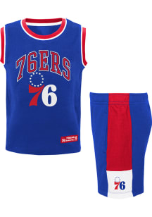 Philadelphia 76ers Toddler Blue Zone Defense Tank Set Top and Bottom