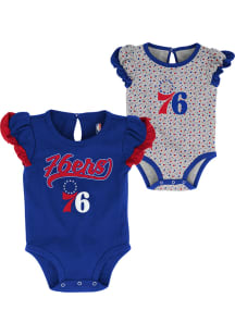 Philadelphia 76ers Baby Blue Scream and Shout 2PK Design Set One Piece