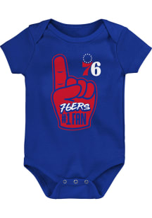 Philadelphia 76ers Baby Blue Hand Off Short Sleeve One Piece