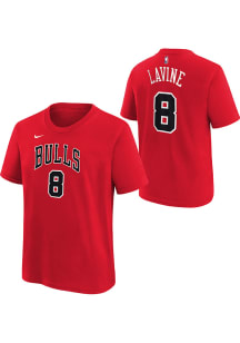 Zach LaVine Chicago Bulls Youth Red Nike Icon NN Player Tee