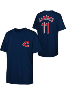 Jose Ramirez Cleveland Guardians Youth Navy Blue Sublimated NN Player Tee
