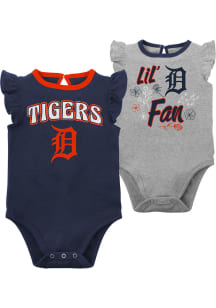 Detroit Tigers Baby Navy Blue Little Fan Design Set One Piece