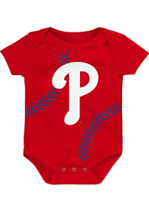 Philadelphia Phillies Baby Red Running Home Short Sleeve One Piece