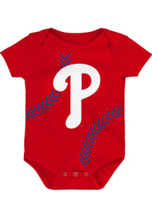 Philadelphia Phillies Baby Red Home Run Short Sleeve One Piece
