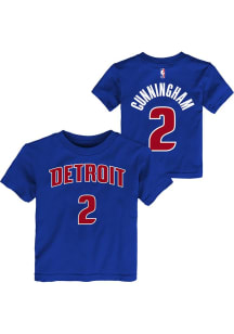 Cade Cunningham Detroit Pistons Toddler Blue Flat NN Short Sleeve Player T Shirt