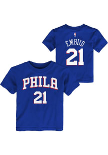 Joel Embiid Philadelphia 76ers Infant Flat NN Short Sleeve Player T-Shirt Blue