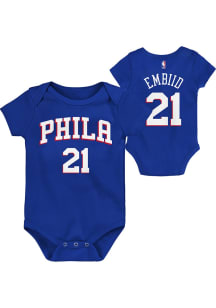 Joel Embiid  Outer Stuff Philadelphia 76ers Baby Blue Flat NN Short Sleeve Player One Piece