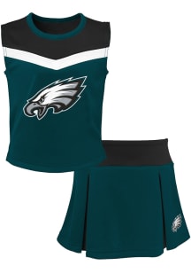 Philadelphia Eagles Girls Midnight Green Spirit 2PC Set Cheer