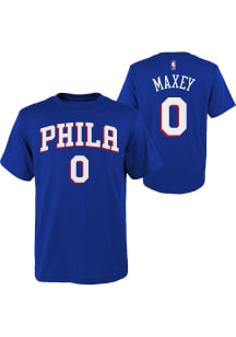 Tyrese Maxey Philadelphia 76ers Youth Blue Flat NN Player Tee