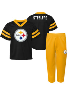 Pittsburgh Steelers Toddler Black Red Zone SS Set Top and Bottom