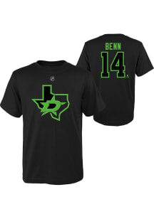 Jamie Benn Dallas Stars Youth Black Flat Third NN Player Tee