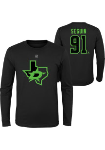 Tyler Seguin  Outer Stuff Dallas Stars Youth Black Name and Number Long Sleeve Player T-Shirt