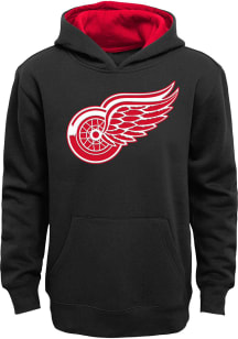 Detroit Red Wings Youth Black Prime Long Sleeve Hoodie
