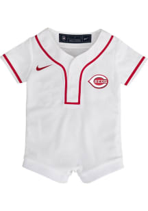 Nike Cincinnati Reds Baby White Home Replica Romper Design Jersey Baseball Jersey